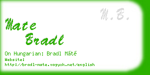 mate bradl business card